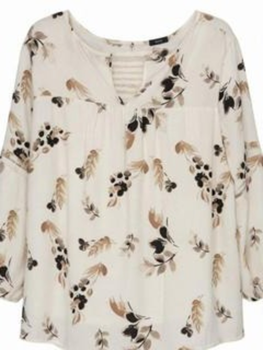 Frazzle Women's Floral Blouse Women’s L Beige